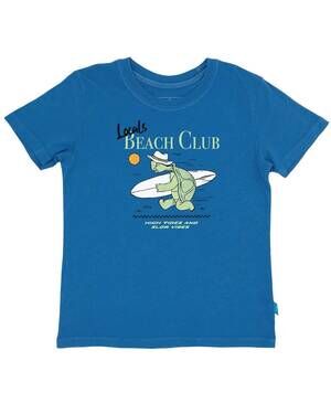 NEW FEATHER 4 ARROW kids' local's beach club vintage tee in blue